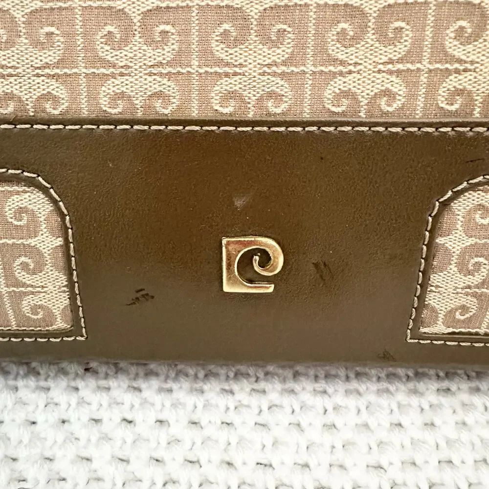 Pierre Cardin Vintage MCM Backgammon Board Game Set Monogram Print Attache Case